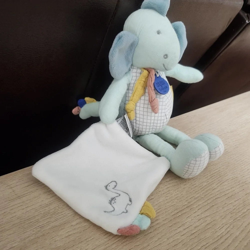 Doudou et Campagnie Paris Calinosaure‎ Dino Teal Doll Plush 10